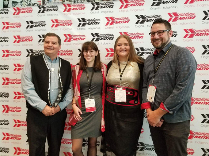 Frank Brown, Hillary Beattie, Vina Brown and Ian Mauro at the ImagineNATIVE Film and Media Arts Festival in Toronto